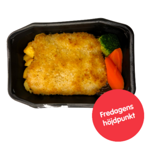 Schnitzel med stekt potatis
